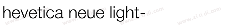 hevetica neue light字体转换